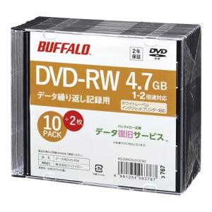 光学メディア DVD-RW PCデータ用 法人チャネル向け 10枚+2枚 RO-DW47D-012CWZ｜123mk