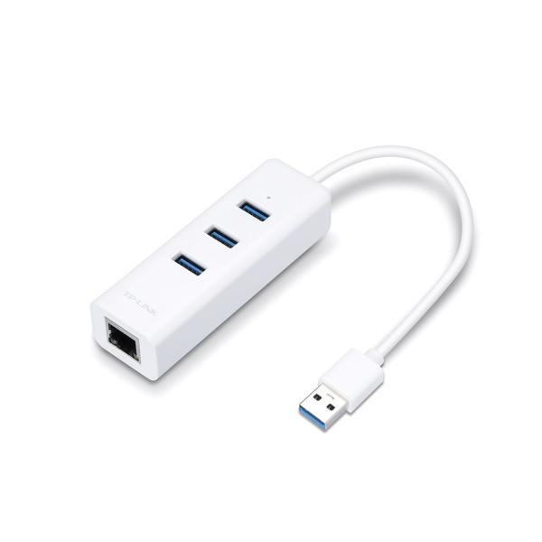 USB3.0対応 Giga 有線LANアダプタ + USB3.0 ハブ 3ポート プラグ&amp;プレイ 2...