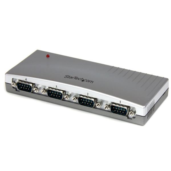 4ポート USB-RS232C変換ハブ USB2.0-シリアル (x 4) コンバータ/ 変換アダプ...