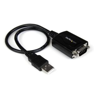 30cm USB-RS232Cシリアル変換ケーブル 1x USB A オス-1x DB-9(D-Sub 9ピン) オス シリアルコンバータ/変換アダプタ COMポート番号保持機能 ICUSB232PRO｜123mk