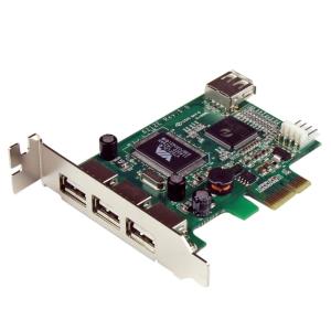 High Speed USB 2.0 4ポート増設PCI Expressカード ロープロファイル対応 外部ポート x3 / 内部ポート x1 PEXUSB4DP｜123mk