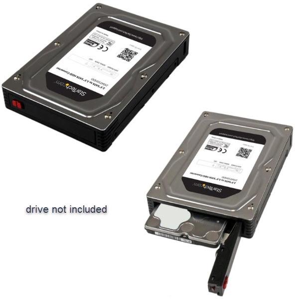 HDD/SSD用2.5インチ - 3.5インチ SATAハードドライブ変換ケース(アルミ製) 最大高...