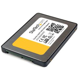 デュアルM.2 SSD - SATAアダプター 2x M.2 SSD - 2.5インチSATA(6Gbps)変換ケース RAID / TRIM対応 25S22M2NGFFR｜123mk