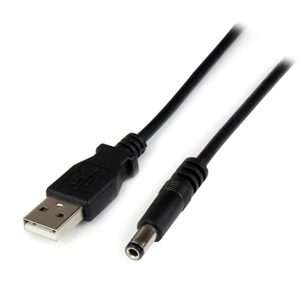 USB - 5V DC電源供給ケーブル 1m DCプラグ(外形5.5m/内径2.5mm) USB2T...
