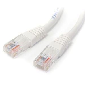 30cm Cat5e対応LANケーブル ホワイト カテゴリ5e対応イーサネットUTPケーブル モールド処理済みRJ45コネクタ M45PATCH1WH｜123mk