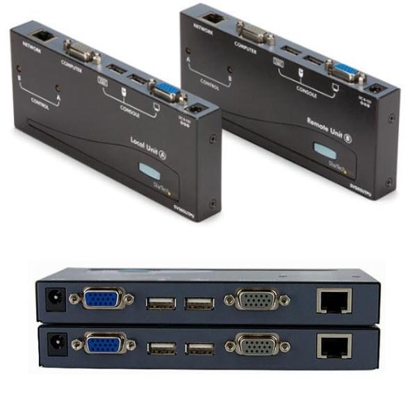 Cat5/Cat6使用VGA対応KVMエクステンダー(延長器) 1024x768(150m延長時)/...