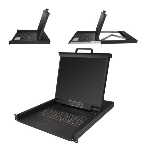 KVMコンソール/ラックマウント型/1ポート/19インチLCDモニター/1U/VGA/1280x10...