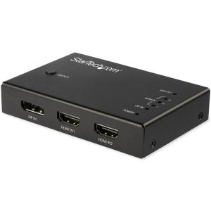 4入力1出力HDMIディスプレイ切替器セレクター 3x HDMI/1x DisplayPort 4K60Hz対応 マルチポートHDMIスイッチ 自動切替機能付き VS421HDDP｜123mk