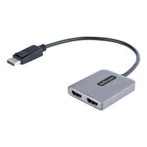 MSTハブ/DisplayPort1.4接続/2画面/4K60Hz HDMI/30cmケーブル/DSC、HBR3/デュアルモニター対応マルチディスプレイ変換アダプター/HDMI分配器 MST14DP122HD｜123mk