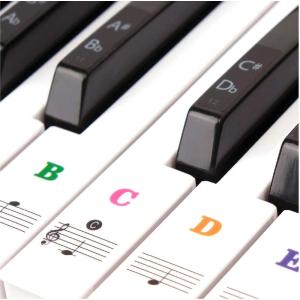 ColorfylCoco (カラフィルココ) 49/61/76/88 鍵盤対応 ピアノシール ピアノステッカー 鍵盤 キーボード 音符シールの商品画像