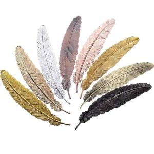 メタルフェザー ブックマーク アンティーク 羽しおり 可愛い 金属 鳥の羽 シリーズ 8枚セットの商品画像