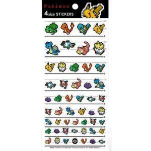 4サイズステッカー ポケモン ピクセルアート／ピカチュウ