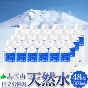 大雪山国立公園の天然水 500ml ×48本（24本入りを2箱） 北海道 ミネラルウォーター 中硬水...