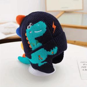 恐竜ハット 男の子 冬用 耳あて付き 取り外し...の詳細画像4