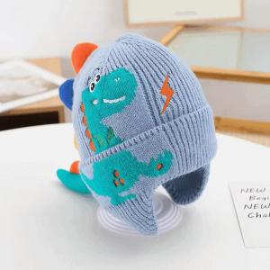 恐竜ハット 男の子 冬用 耳あて付き 取り外し...の詳細画像5