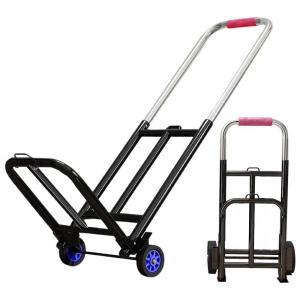 キャリーカート 折りたたみ式 耐荷重50KG ハンドキャリー 2輪 ハンドトラック 固定ロープ付き 台車 荷物カート