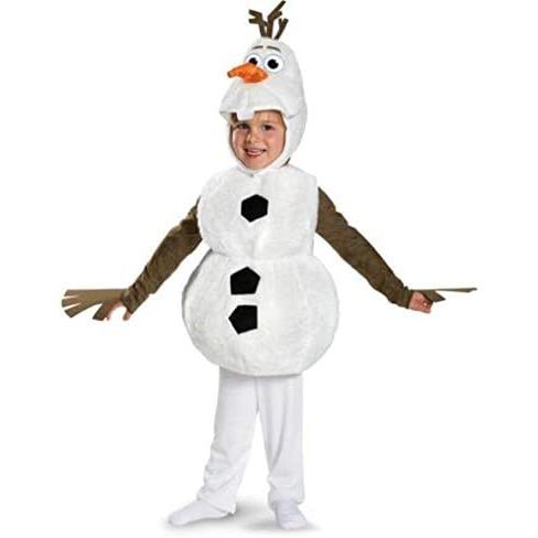 キッズ雪だるまコスプレ衣装 オラフコスチューム3点セット ポリエステル・コットン素材