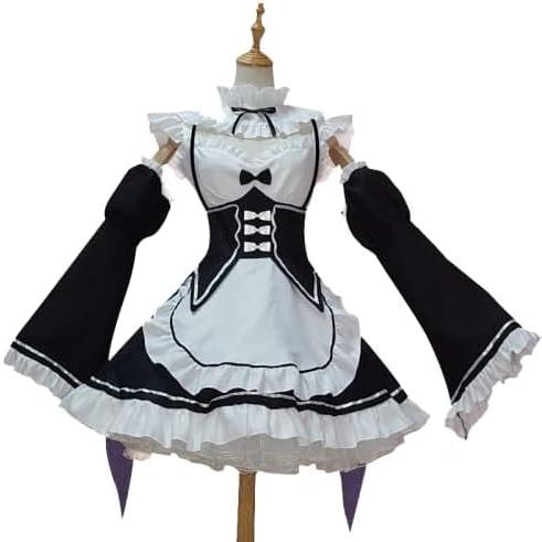 レム ラム コスプレ衣装 メイド服 ハロウィン仮装 Sサイズ セット