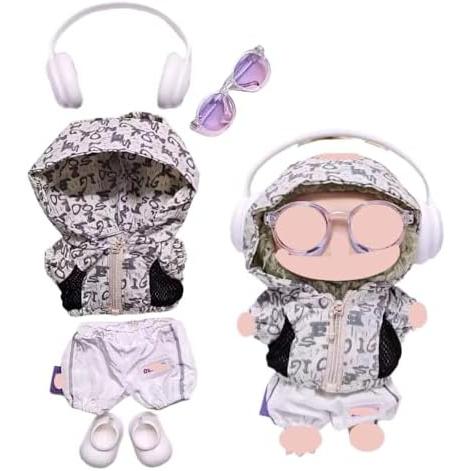 15〜17cm人形用ファッションセット5点 日焼け止め服・アクセサリー付き 着せ替え遊び 子ども向け...