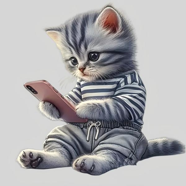 猫デザインPVCステッカー 車用・バイク・ノートPC対応 耐水・耐久性 カーデコ スマホで遊べる