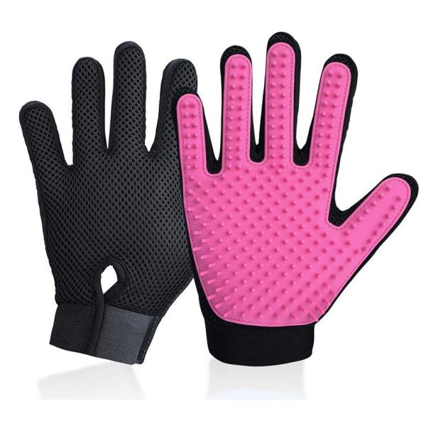 ペットブラシ 左右手セット   グローブ 猫 犬 ブラッシング ブラシ  抜け毛取り クリーナー マ...