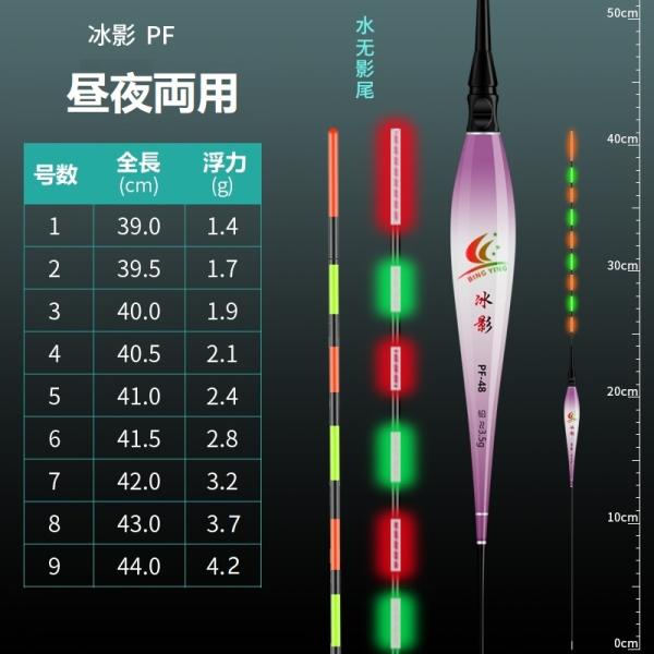 1本水无影釣り浮き 9点灯 全長約40CM  昼夜両用 釣り浮き 電気ウキ   へら浮き 釣り用 釣...