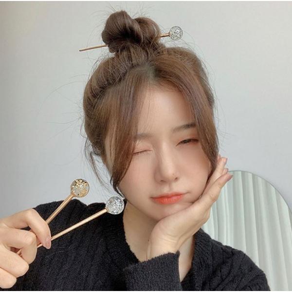 丸い金属のかんざし 髪飾り簪 かんざし 飴のかんざし  　簪　結婚式　入学式　卒園式　卒業式　髪飾り...