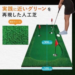 ゴルフ練習用 大型パターマット 3m 人工芝 ...の詳細画像4