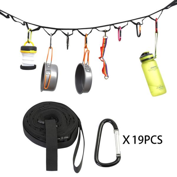多用途ロープ 長さ480cm 調節可能 カップ掛け コップ掛け 物干しロープ ハンギングチェーン  ...