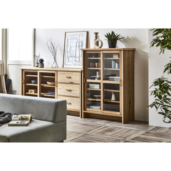 【 高級 】 国産 キャビネット 収納棚 アンティーク ボード 組立込 NiPPONAIRE ニッポ...