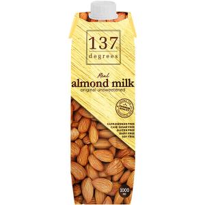 アーモンドミルク 無添加 砂糖不使用 137degrees (137ディグリーズ） アーモンドミルク (甘味不使用) 1Lの商品画像