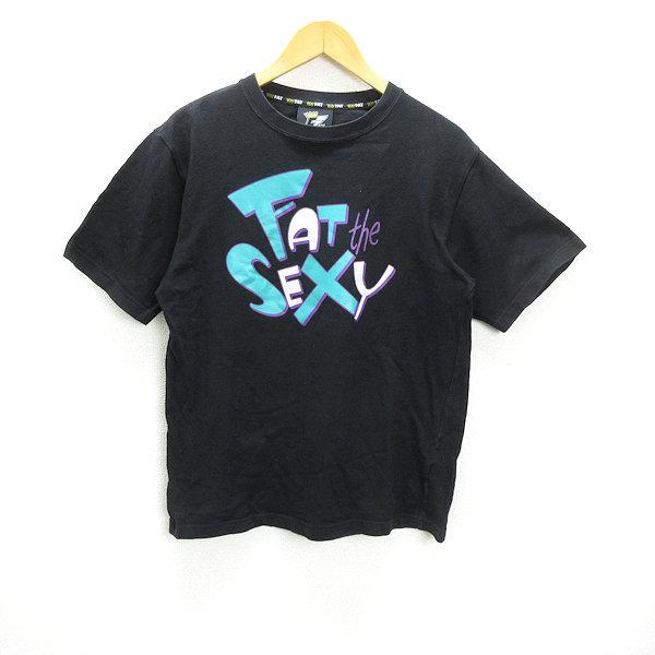 X★ エフエーティー/FAT FEXY 半袖プリントTシャツ【SKINNY】黒MENS/11【中古】...