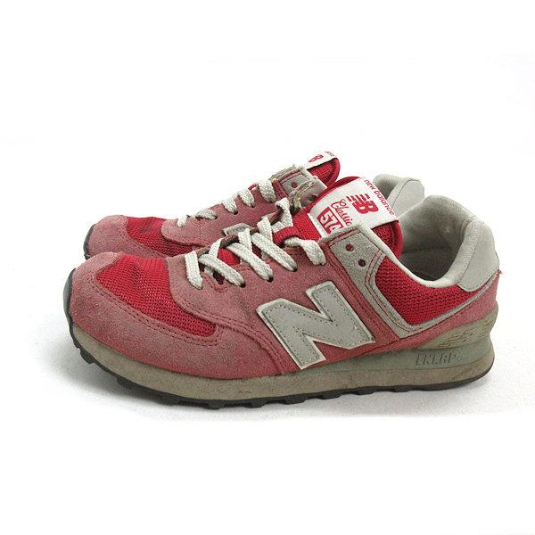 y■【23.5cm】ニューバランス/NewBalance ML574DRDスエードスニーカー■赤LA...