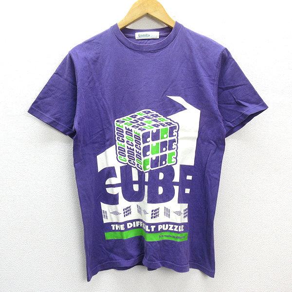 s■ランドリー/Laundry/プリントTシャツ デザインTシャツ 紫/MENS/116【中古】