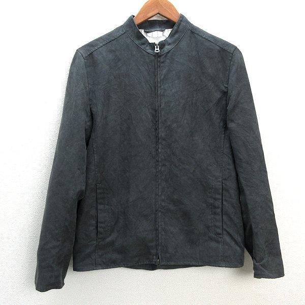 k■01■インヘリット/INHERIT スエード調 フルジップジャケット【M】灰色/MENS■124...