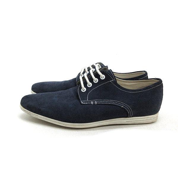 k■【26cm】ステファノロッシ/STEFANOROSSI 3572 スエードシューズ/紺/MENS...