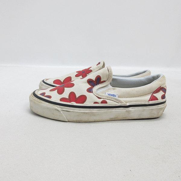 s■【23cm】バンズ/VANS 花柄プリント スリッポン スニーカー■ホワイト/LADIES/11...