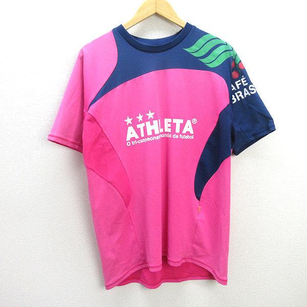 z■アスレタ/ATHLETA 半袖Tシャツ フットサル【O】ピンク/men&apos;s/26【中古】■