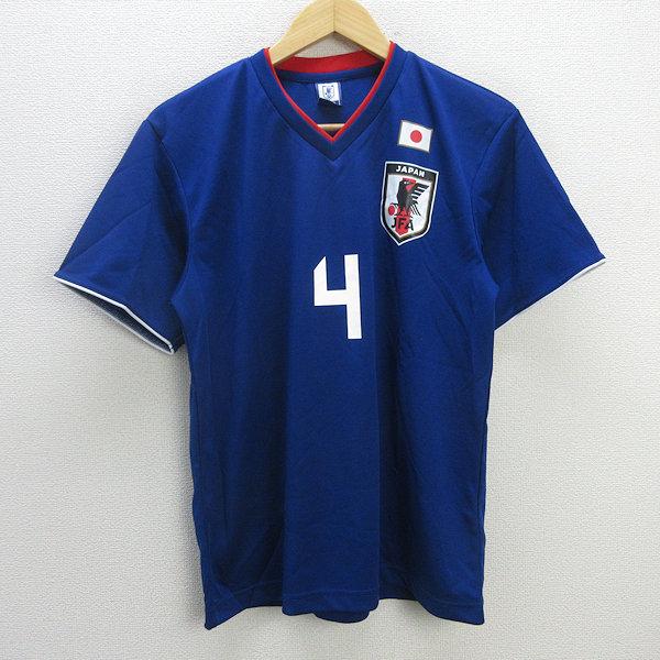 z■サッカー日本代表 JFA レプリカユニフォーム/応援グッズ■青【メンズM】本田圭佑選手/4番/M...