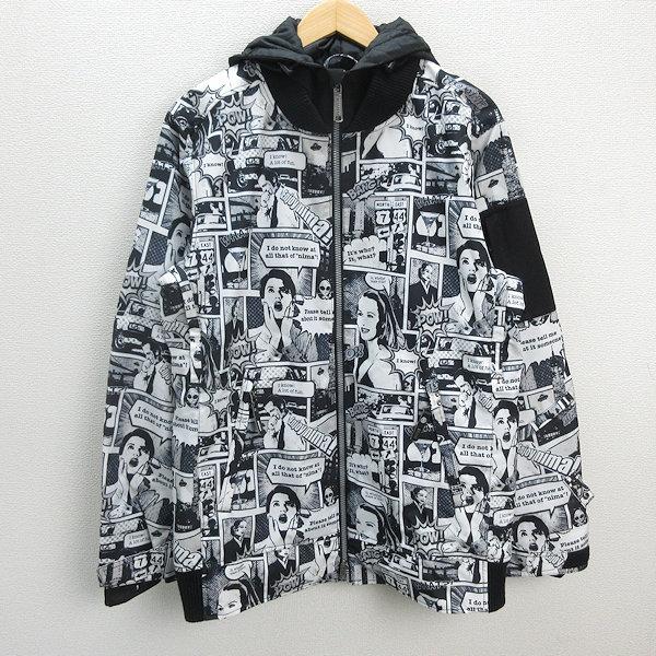 s■ニーマ/nima 総柄プリントジャケット ボードウェア JKT【M】白黒/MENS/206【中古...