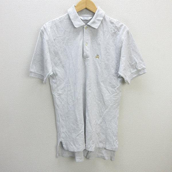 y■ブルックスブラザーズ/Brooks Brothers 半袖ポロシャツ■灰【メンズS】men's/...