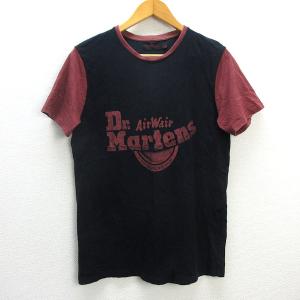 z■ドクターマーチン/Dr.Martens ロゴTシャツ【S】黒/men&apos;s/77【中古】■