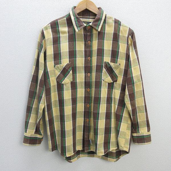 z■エフエーティー/FAT TYO 長袖チェックシャツ/ネルシャツ【SKINNY】着茶/men's/...