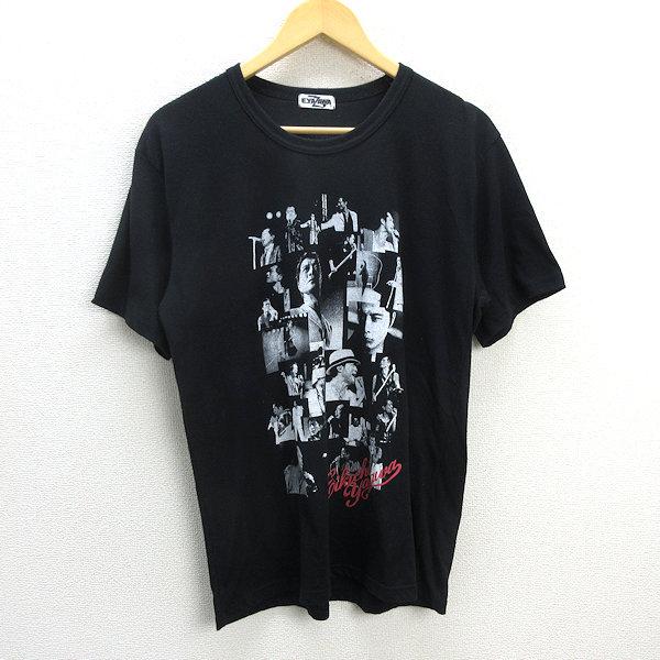 z■YAZAWA/矢沢永吉 Lastsong/特典プリントTシャツ【F】黒/men&apos;s/46【中古】...