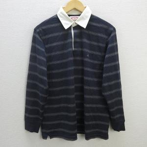 美品◇ブルックスブラザーズ ラガーシャツ ボーダー レッド ネイビー