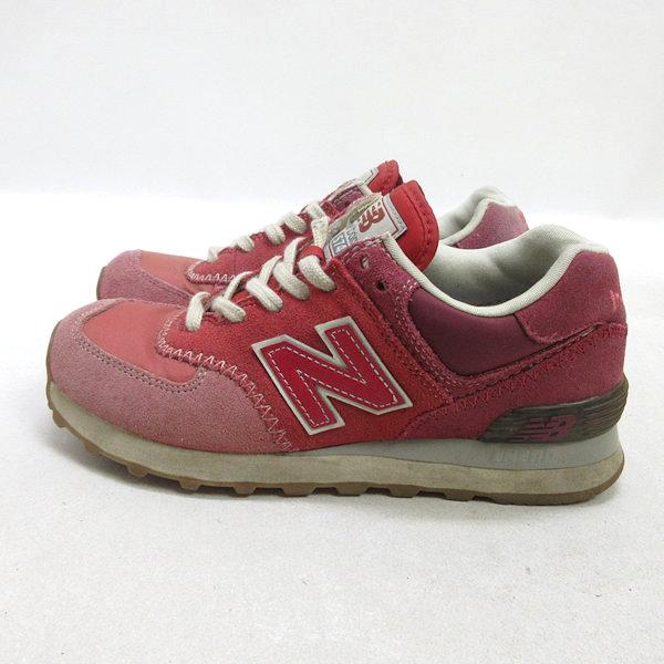 s■【23cm】ニューバランス/NEW BALANCE ML574RMA スエードスニーカー■赤/L...