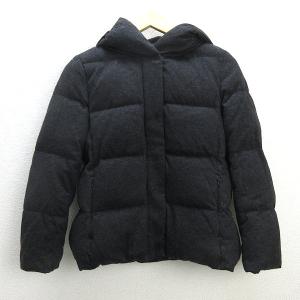 ロフトーフ　ブラック G□ユニクロ/UNIQLO 212-178942 ウールダウンパーカ/ジャケット【M】黒