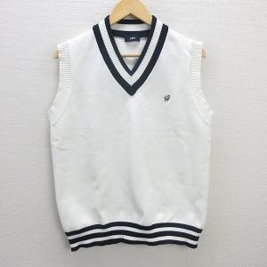 Q■シップス/SHIPS Vネック ニットベスト■白【メンズL】MENS/12【中古】｜1976maniraizu