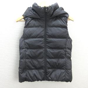 U□ユニクロ/UNIQLO ストレッチダウンベスト【レディースS】紺