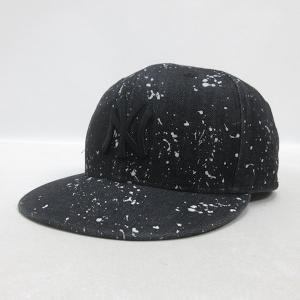 H■ニューエラ/NEWERA NYヤンキース ペイント柄 デニムキャップ BBキャップ CAP 帽子【57.7cm】黒/MENS■20【中古】｜1976maniraizu